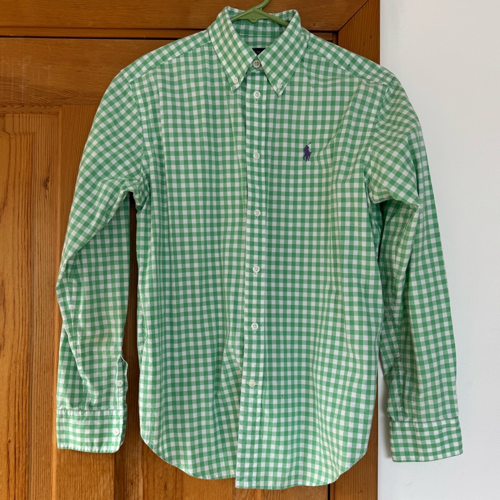 Ralph Lauren Black Label Green Check Oxford Shirt